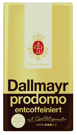 DALLMAYR PRODOMO ENTCOFFEINIERT 500 GR - kawa mielona bezkofeinowa