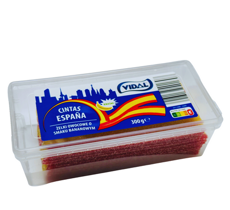 VIDAL CINTAS ESPAÑA 300 GR - kwaśne żelki o smaku bananowym