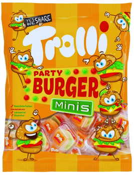 TROLLI PARTY BURGER MINIS 170 GR - owocowe żelki mini-burgery