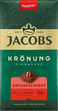 JACOBS KRONUNG ENTKOFFEINIERT 500 GR - kawa mielona bezkofeinowa