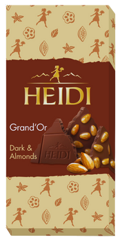 HEIDI GRAND'OR DARK & ALMONDS 100 GR - gorzka czekolada z migdałami