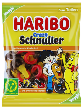 HARIBO CRAZY SCHNULLER 175 GR - żelki w kształcie smoczków