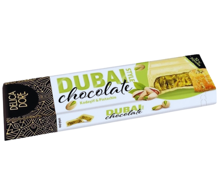DUBAI STYLE CHOCOLATE 70 GR - biała czekolada z nadzieniem pistacjowym