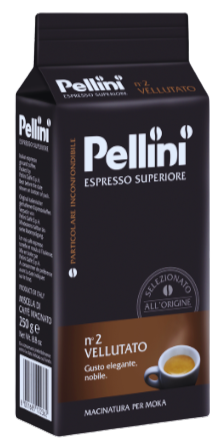 PELLINI ESPRESSO GUSTO BAR No2 VELLUTATO 250 GR - kawa mielona