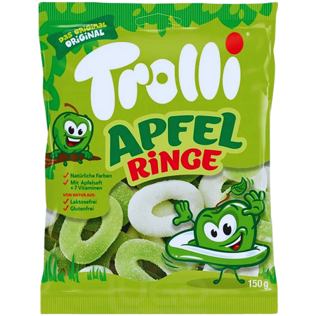 TROLLI APFEL RINGE 150 GR - kwaśne żelki jabłkowe