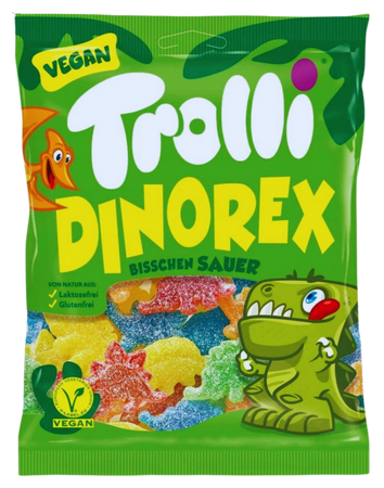 TROLLI DINOREX 150 GR - kwaśne żelki owocowe