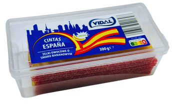 VIDAL CINTAS ESPAÑA 300 GR - kwaśne żelki o smaku bananowym