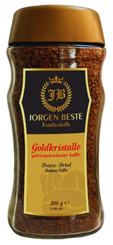 JORGEN BESTE GOLDKRISTALLE 200 GR - kawa rozpuszczalna w słoiku