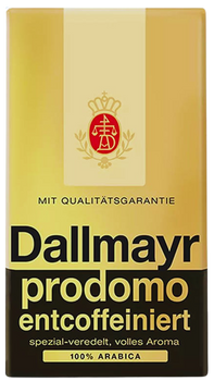 DALLMAYR PRODOMO ENTCOFFEINIERT 500 GR - bezkofeinowa kawa mielona