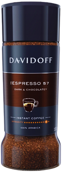 DAVIDOFF ESPRESSO 57 DARK & CHOCOLATEY 100 GR  - kawa rozpuszczalna w słoiku