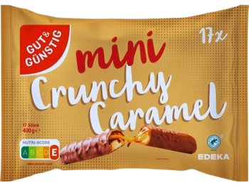 MINI CRUNCHY CARAMEL 400 GR - batoniki czekoladowe z nadzieniem karmelowym