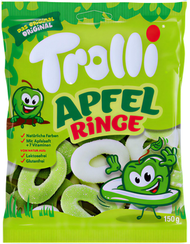 TROLLI APFEL RINGE 150 GR - kwaśne żelki jabłkowe