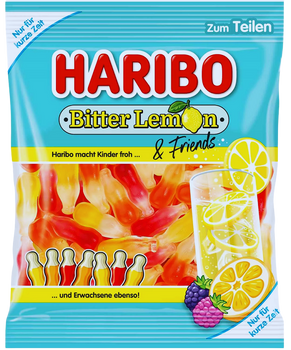 HARIBO BITTER LEMON & FRIENDS 160 GR - żelki cytrynowe